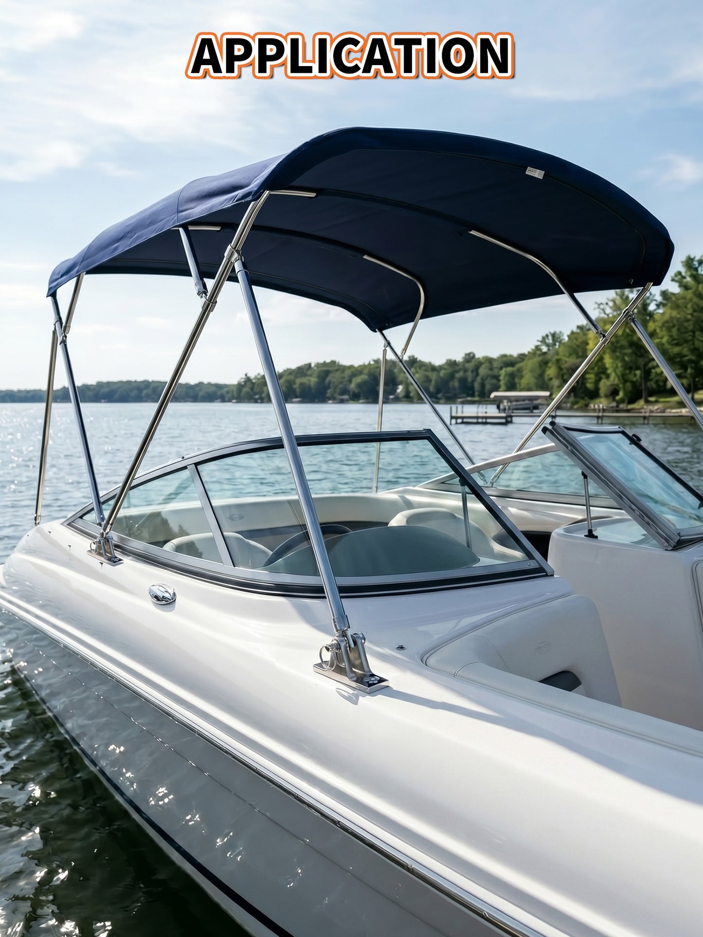 316 Stainless Steel Bimini Top Deck Hinge with Quick-Release Pins and Rings, Marine Grade Boat Hardware with Mounting Screws for Pontoon, Kayak and Yacht, 2-Pack/4-Pack