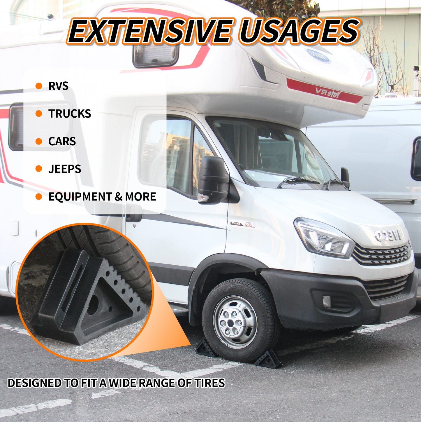 Premium Rubber Wheel Chocks