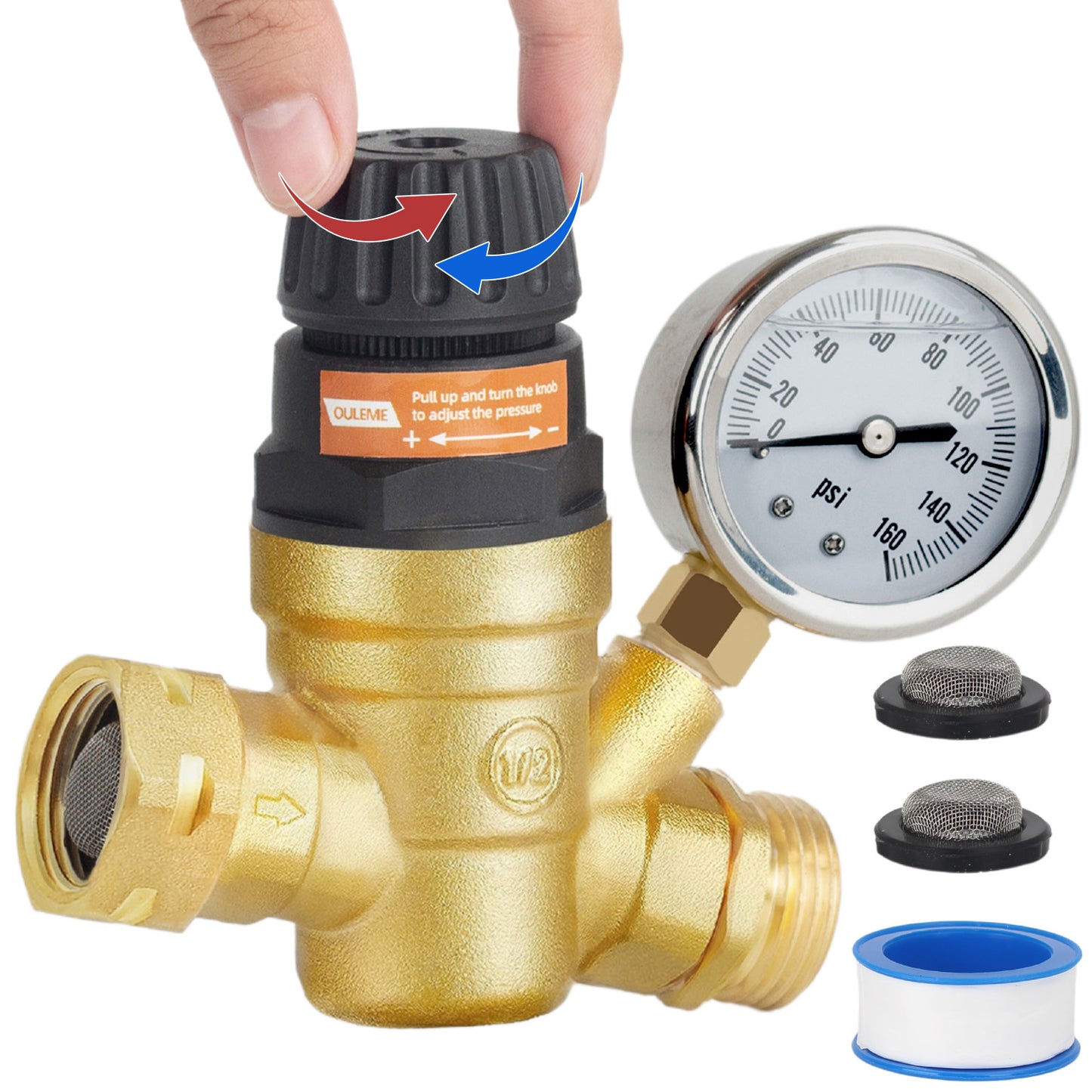 RV Water Pressure Regulator Valve