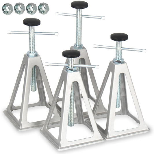 RV Stabilizer Jacks, Stack Jack Stands with Additional Screw Nuts and Cushion Rubber Mats - 4 Pack, OLM-RSJ01