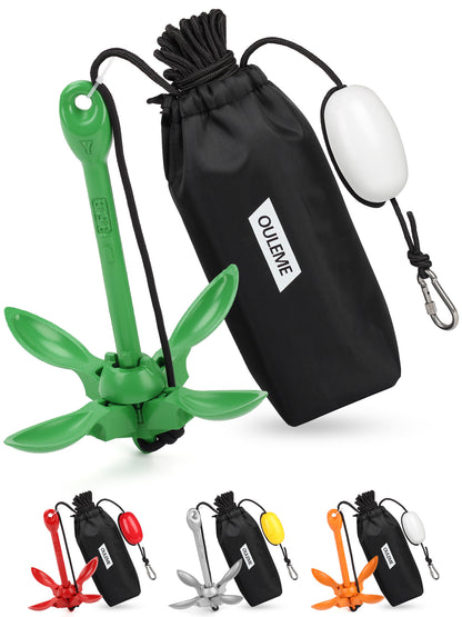 3.5 LB Folding Grapnel Anchor Kit with 40 FT Rope & Buoy, for Boat, Kayak, Canoe, Small Watercraft, SUP, PWC, Jet Ski, Inflatable Paddle Board