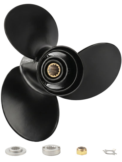 10 3/4 x 12 Aluminum Boat Propeller, for Mercury Outboard 25-75 HP Motors, 13 Tooth Spline, 3-Blade, RH