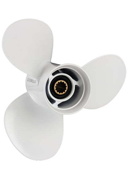Stainless Steel Boat Propeller, 11 5/8 x 11, for Yamaha Outboard 40/48/50/55/60 HP Motors, 13 Tooth Spline, 3-Blade, RH
