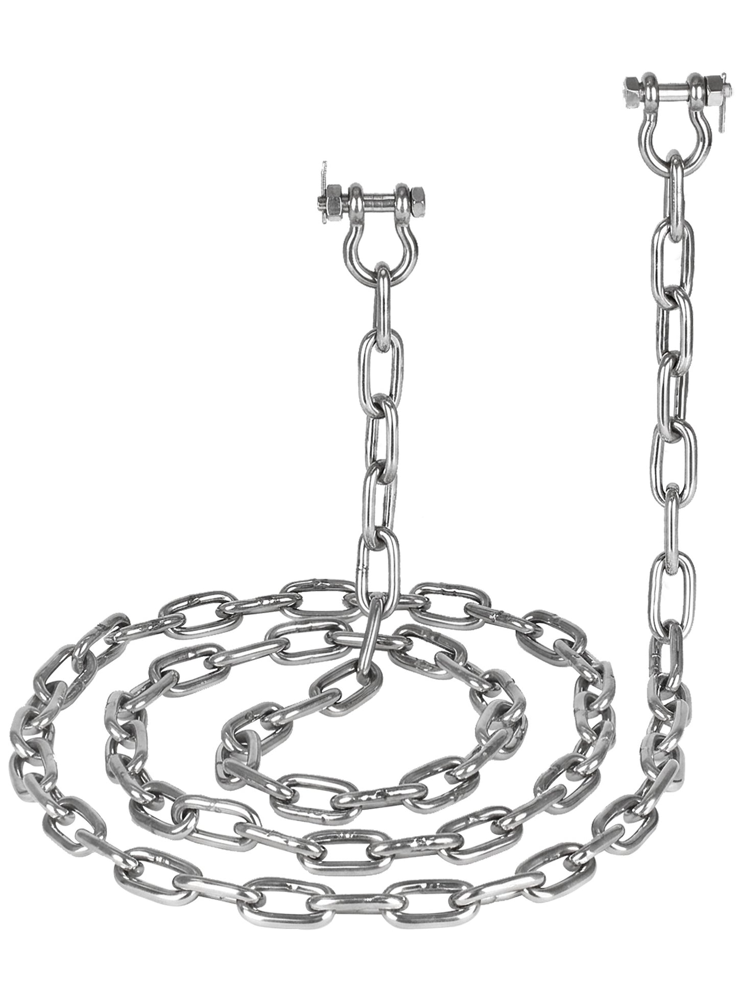 5/16" 316 Stainless Steel Boat Anchor Chain Kit, Heavy-Duty Marine Lead Chain with 2 Anti-Off Shackles for Pontoon & Sailboat
