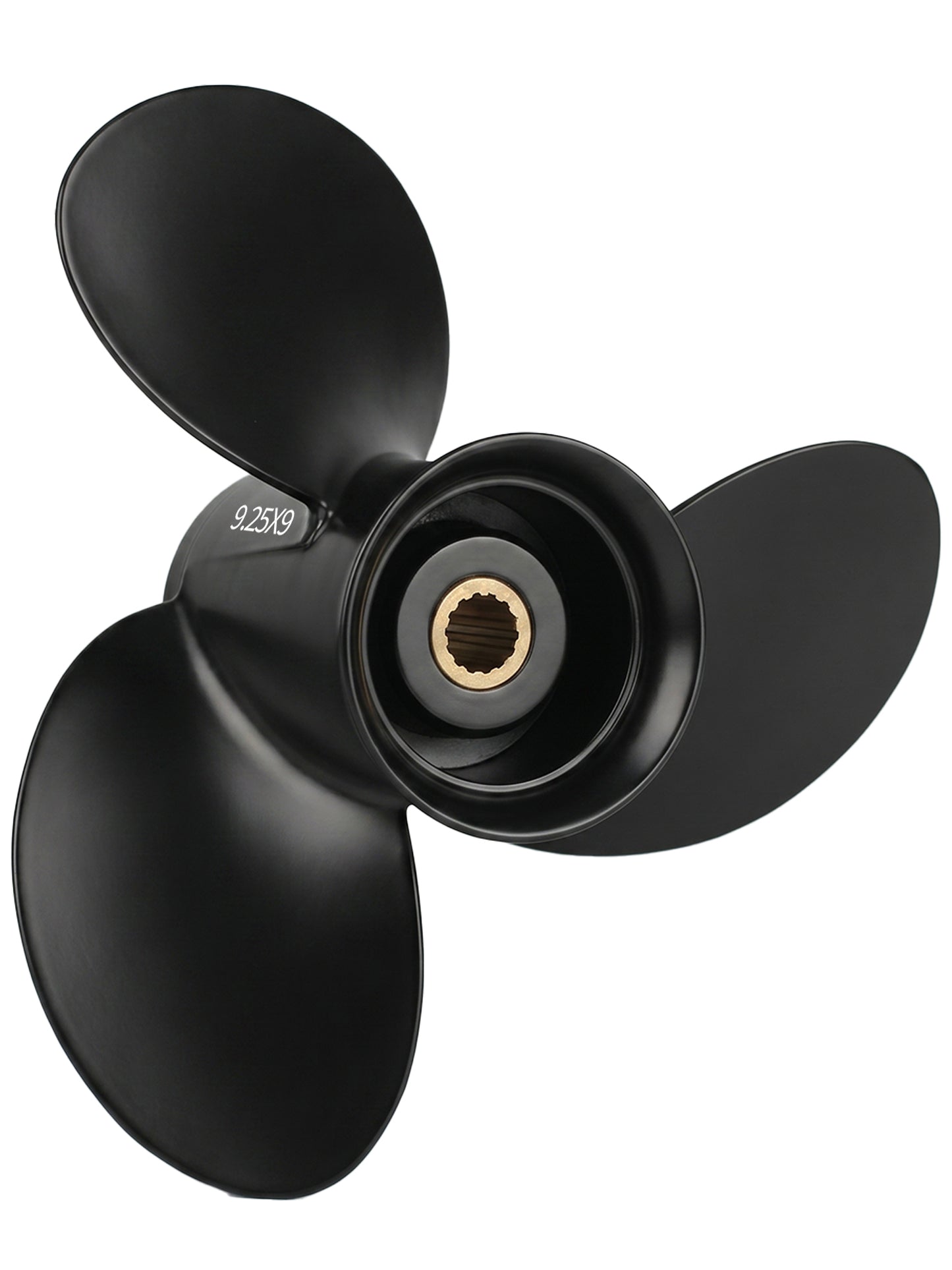 Aluminum Boat Propeller, 9.25 x 9/10/11, for Mercury Outboard 9.9/15/20 HP Motors, 14 Tooth Spline, 3-Blade, RH