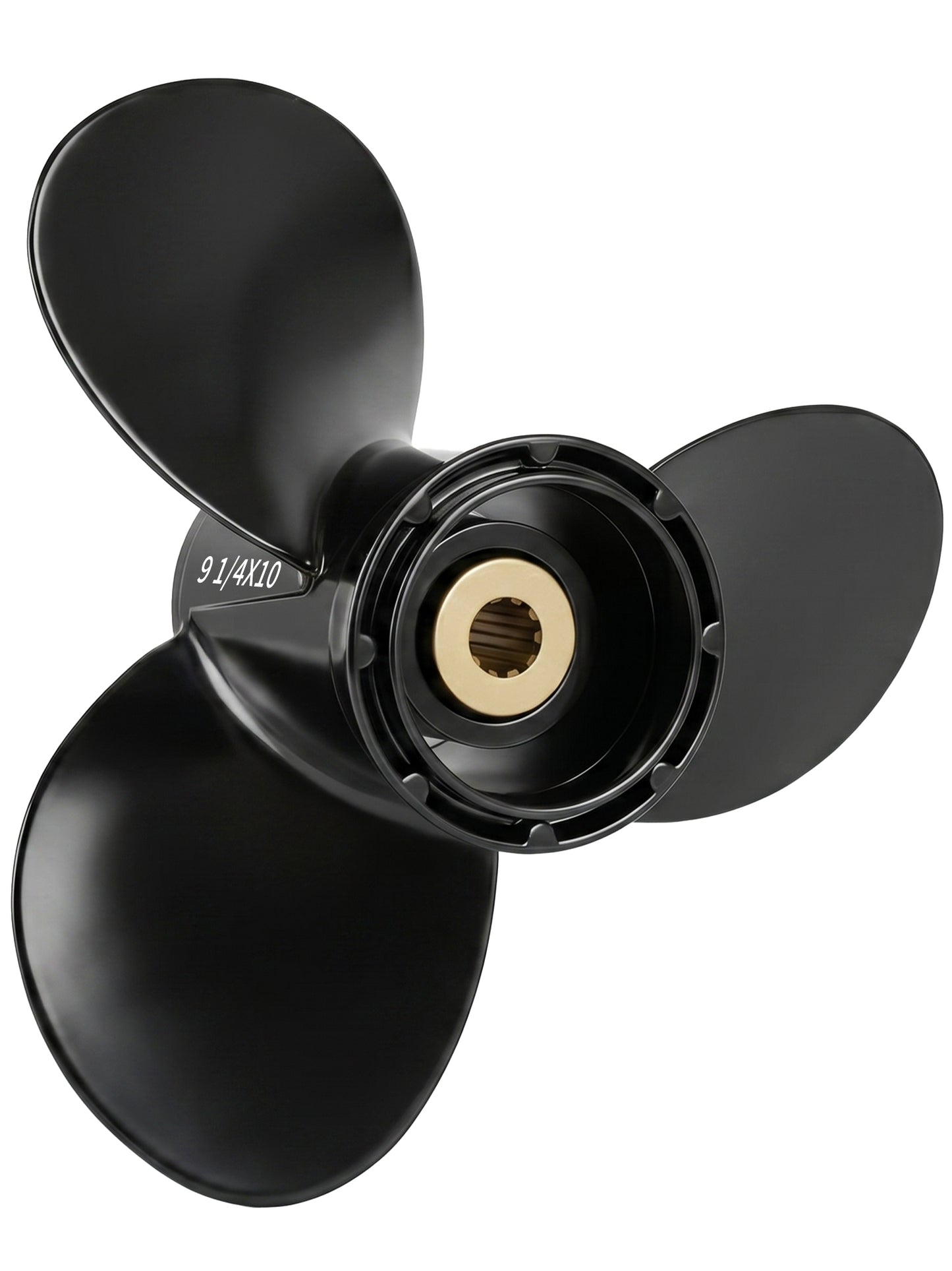 58100-90L60-019 Aluminum Boat Propeller, 9 1/4 x 10, for Suzuki Outboard 8-20 HP Motors, 10 Tooth Spline, 3-Blade, RH