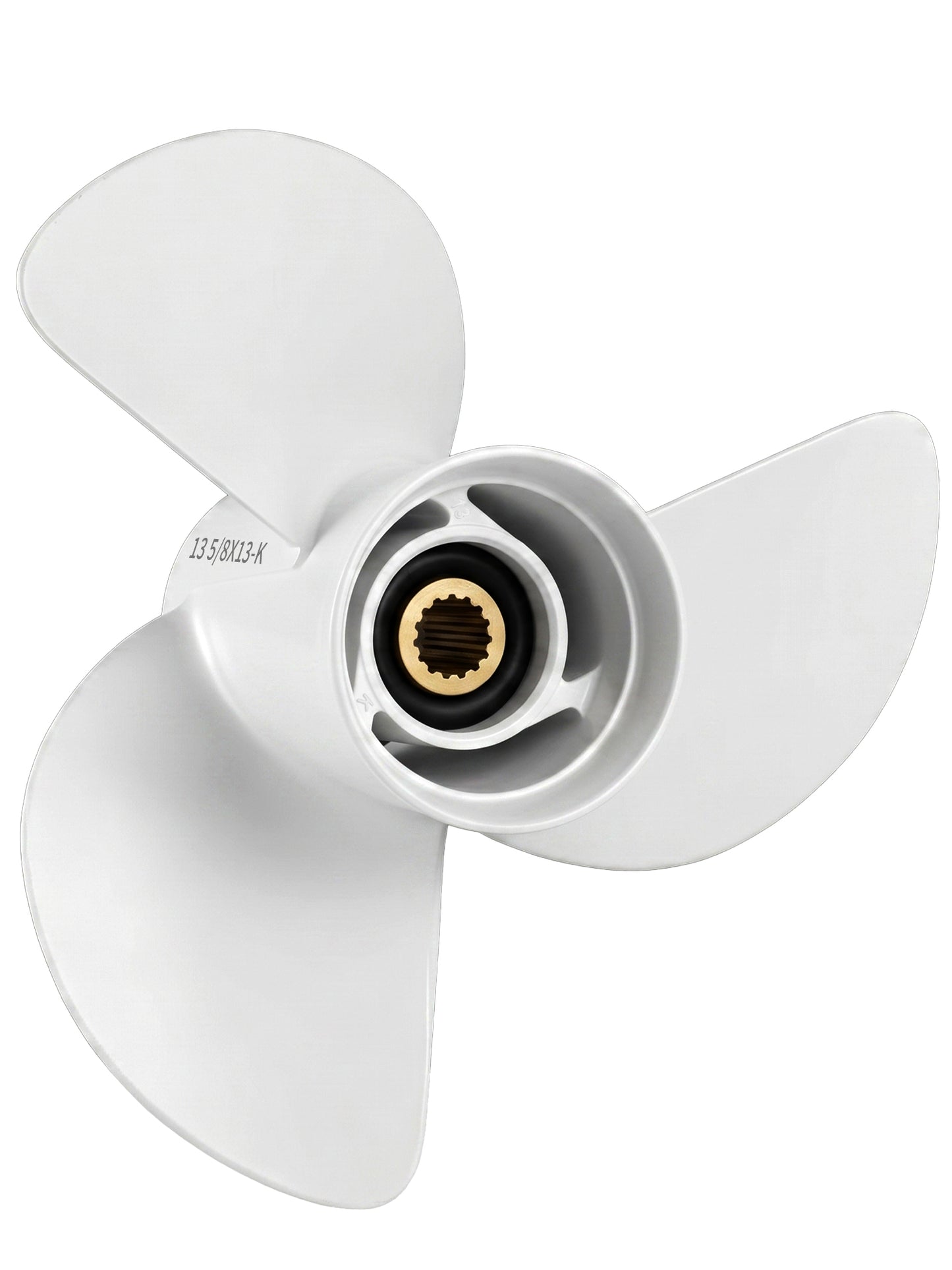 Boat Propeller, 13 5/8 x 13, for Yamaha Outboard 50-130 HP Motors, 15 Tooth Spline, 3-Blade, RH