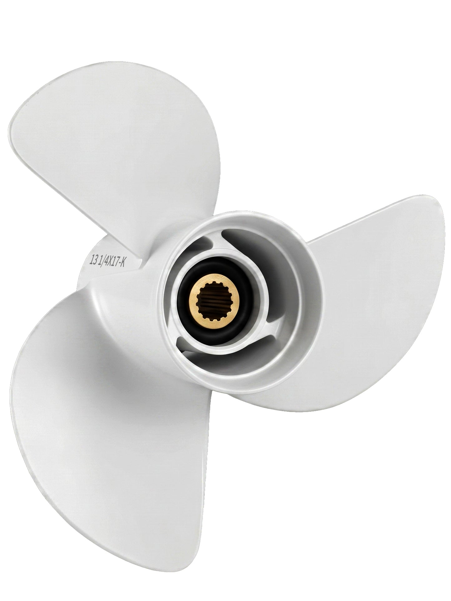 Boat Propeller 13 1/4 x 17, for Yamaha Outboard 50-130 HP Motors, 15 Tooth Spline, 3-Blade, RH