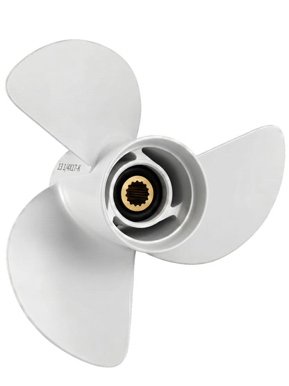 Boat Propeller 13 1/4 x 17, for Yamaha Outboard 50-130 HP Motors, 15 Tooth Spline, 3-Blade, RH