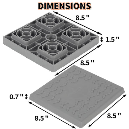 OULEME 12 Pack RV Leveling Blocks, Stackable Jack Blocks, Interlocking Leveling Pads with Carrying Bag, for Camper Travel Trailer, Gray