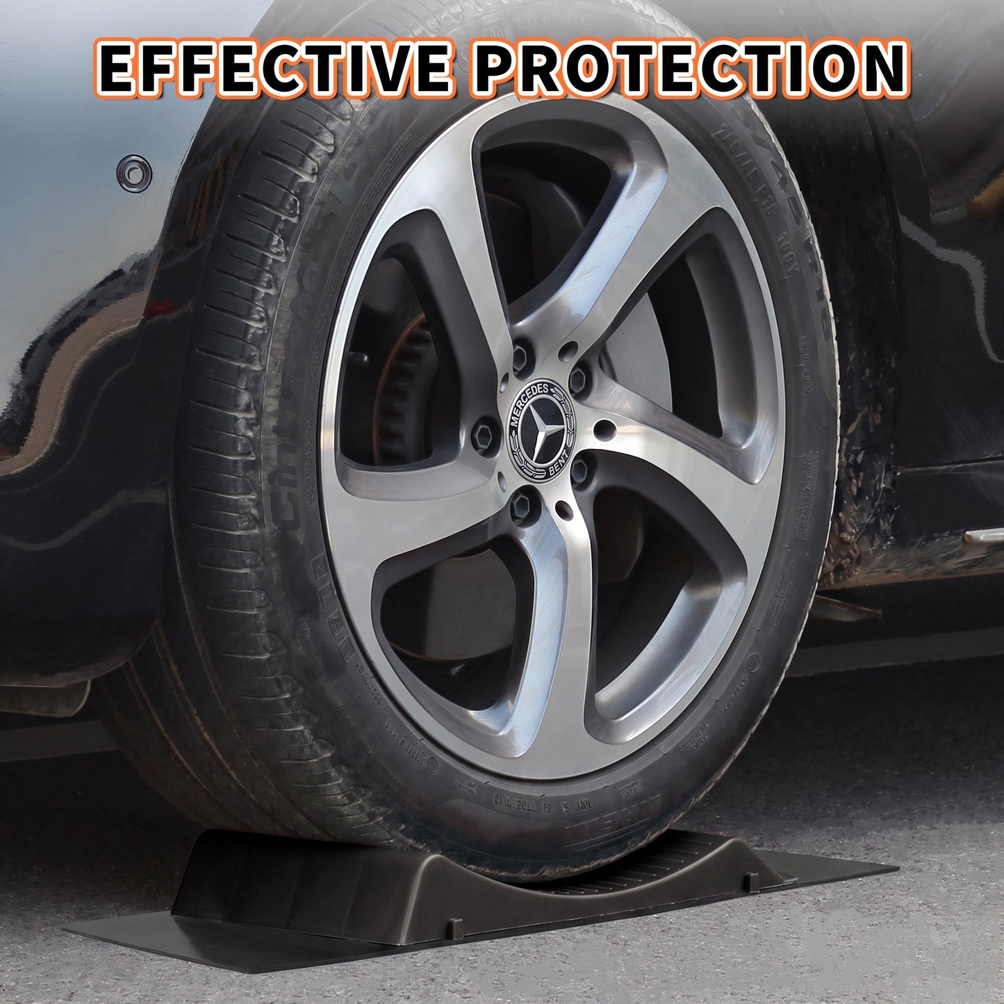 4PK Anti-Slip Tire Protector Saver Ramps, Prevent Flat Spot, Black, for Your Luxury Car, Truck, RV, Camper, Travel, Trailer, Motohome