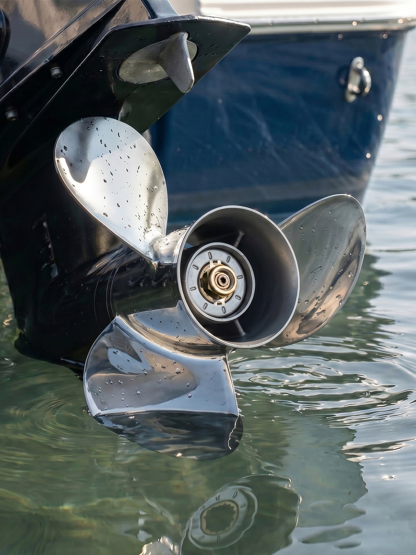 Boat Propeller, 13 1/2 x 15, for Yamaha Outboard 50-130 HP Motors, 15 Tooth Spline, 3-Blade, RH