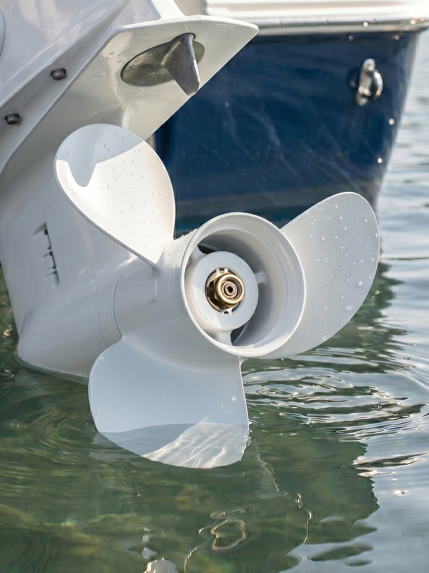 664-45947-01-EL Aluminum Boat Propeller, 9 7/8 x 11 1/4, for Yamaha Outboard 20-30 HP Motors, 10 Tooth Spline, 3-Blade, RH