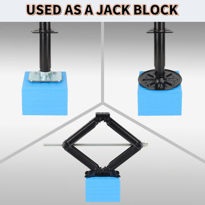 OULEME 12 Pack RV Leveling Blocks, Stackable Jack Blocks, Interlocking Leveling Pads with Carrying Bag, for Camper Travel Trailer, Blue