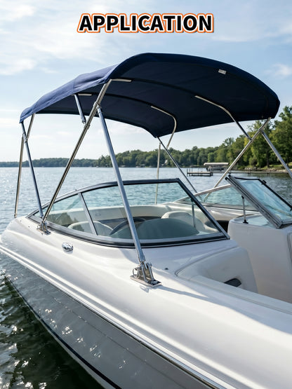 316 Stainless Steel Bimini Top Deck Hinge with Quick-Release Pins and Rings, Marine Grade Boat Hardware with Mounting Screws for Pontoon, Kayak and Yacht, 2-Pack/4-Pack