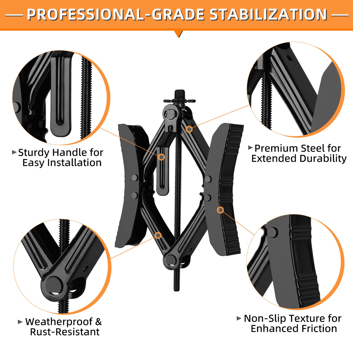 OULEME RV Tire Stabilizer, X-Shaped Wheel Chock for Dual Axle Travel Trailer Camper, Anti-Move Tandem Wheel Wedge, 2 Pack