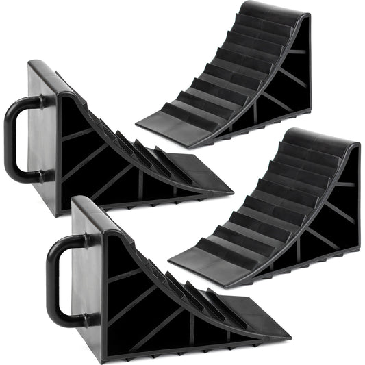 OULEME Wheel Chocks, Tire Chocks for RV Travel Trailer/Boat Trailer/Camper, Wheel Block Stopper with Handles, 4 Pack