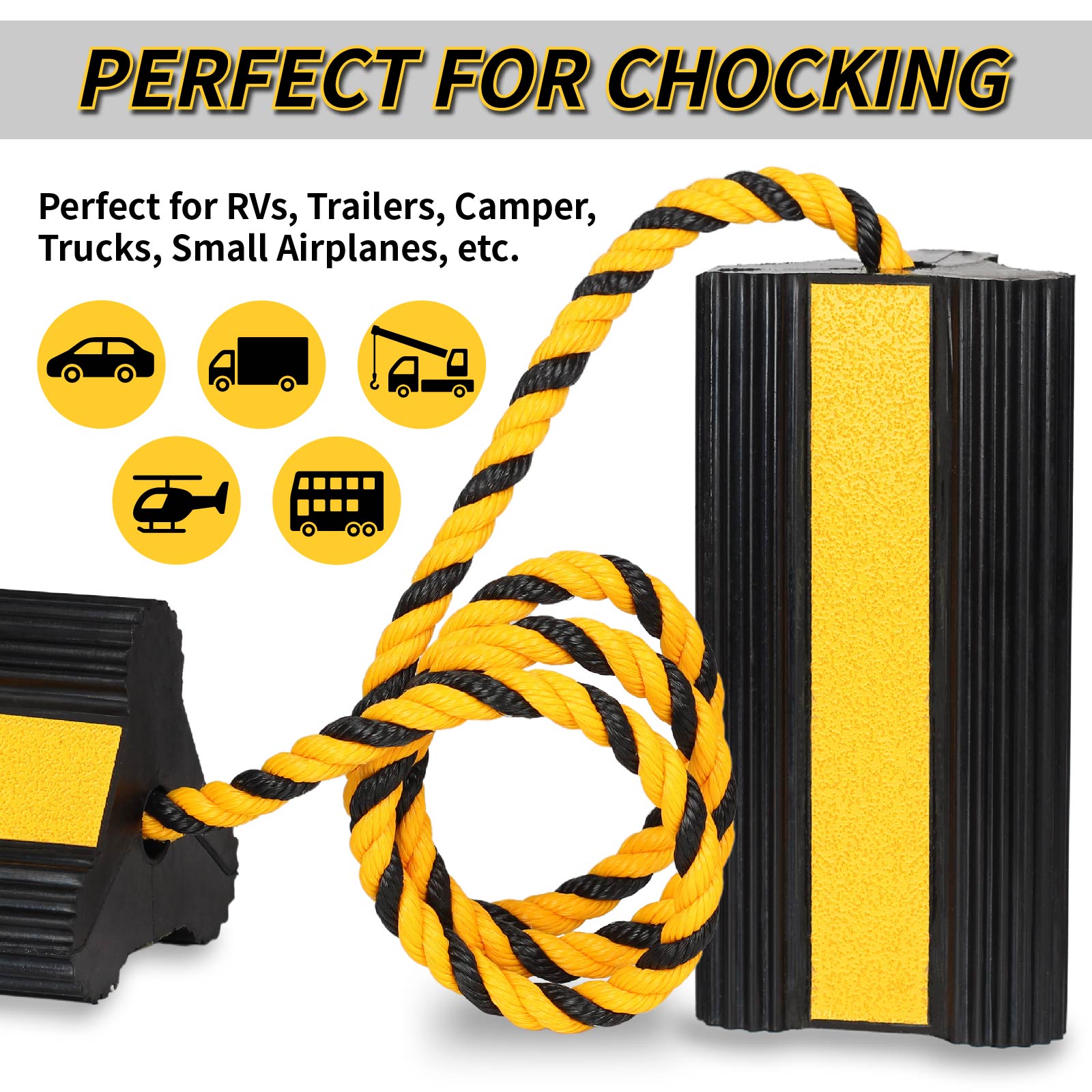 PartyKindom 2Pcs Wheel Blocker Trailer Blocks Wheel Chocks for Trucks PartyKindom 2Pcs Wheel Blocker Trailer Blocks Wheel Chocks for Trucks