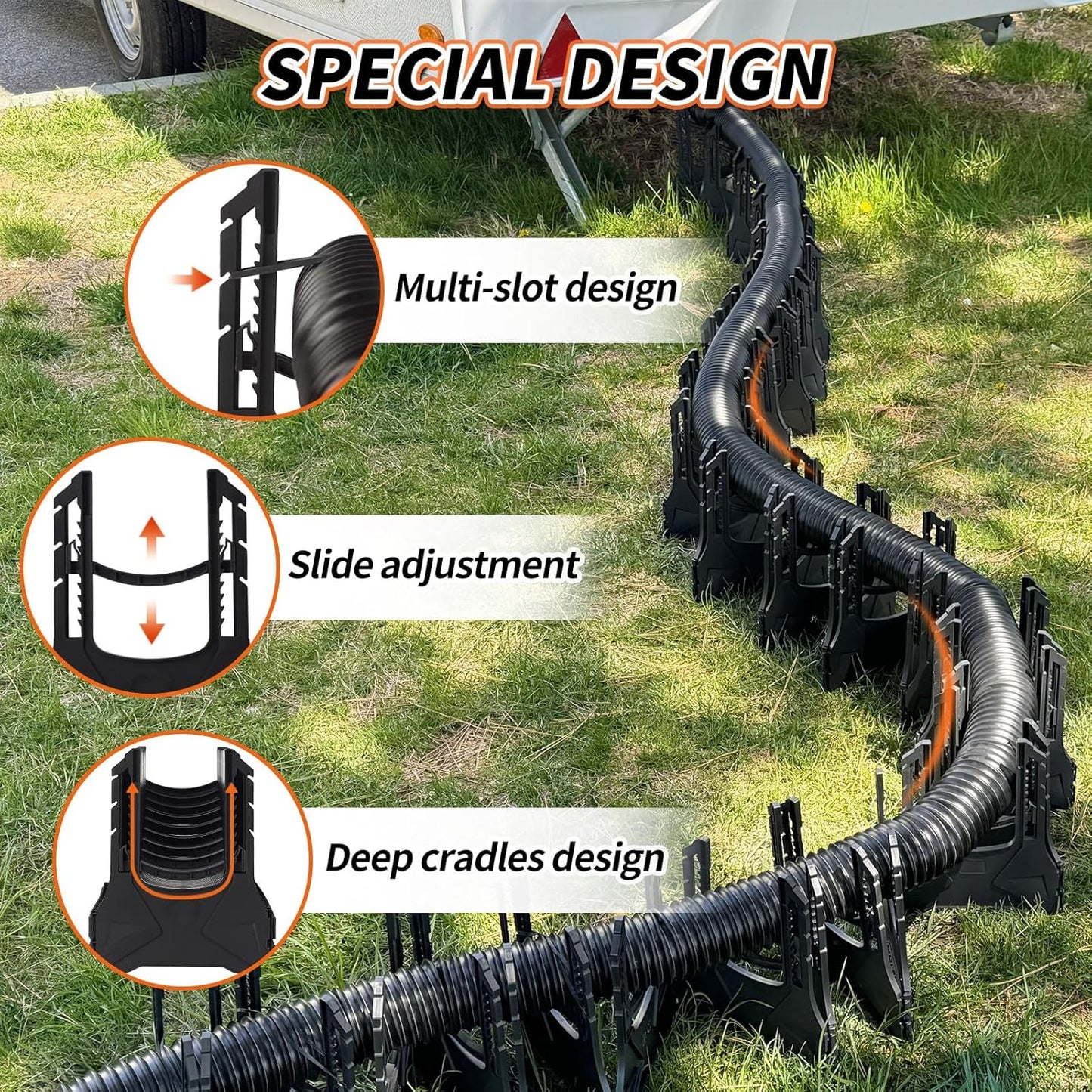 RV Sewer Hose Support 