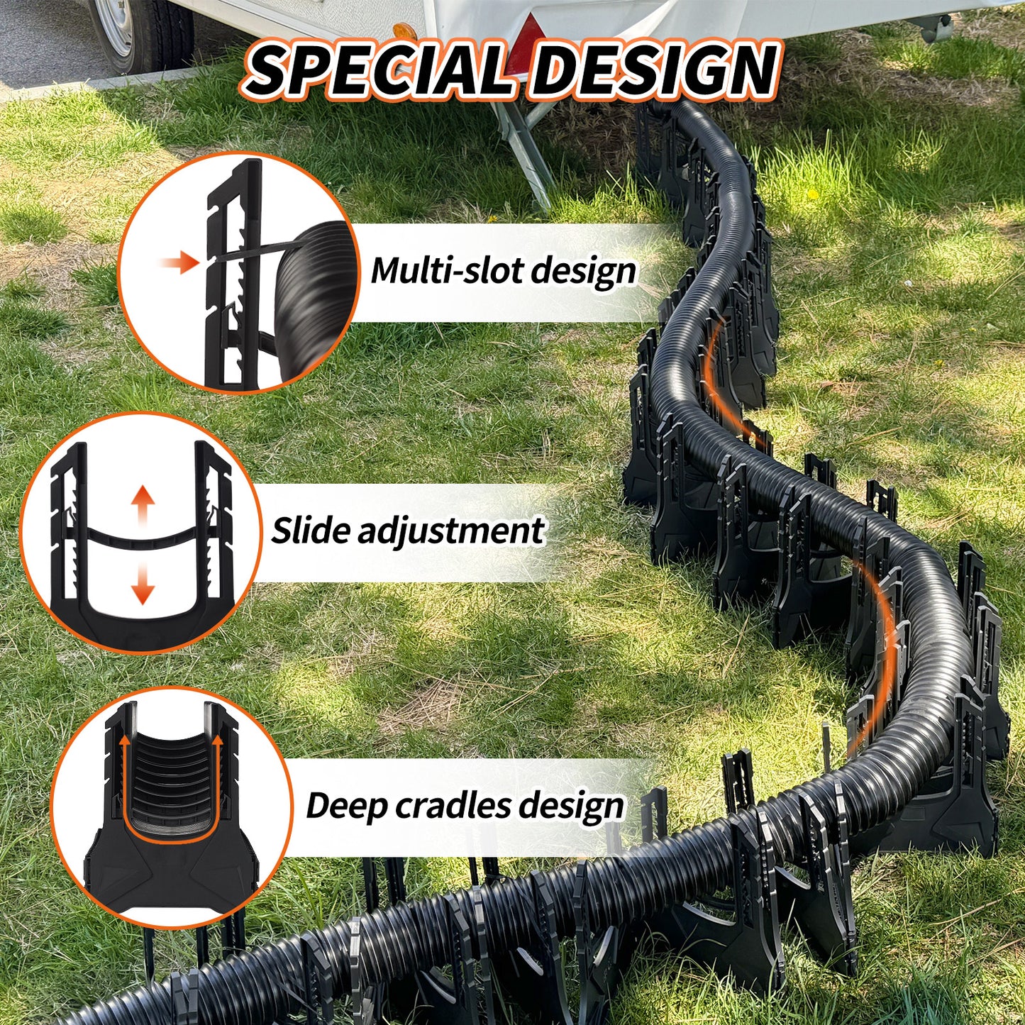 RV Sewer Hose Support