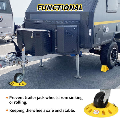 Trailer Jack Chock Wheel Dock