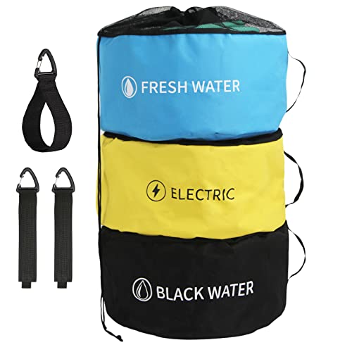 RV Waterproof Hoses Storage Bags, Sewer Hose Bag, Fresh/Black Water Hoses, Electrical Cords and Organization Bags, 3 Packs